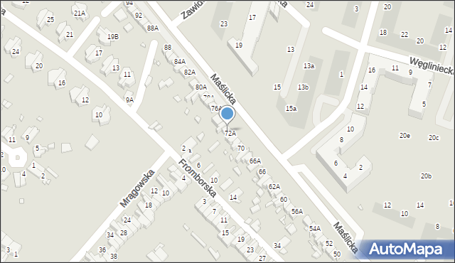 Wrocław, Maślicka, 74, mapa Wrocławia