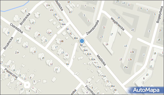 Wrocław, Maślicka, 86A, mapa Wrocławia