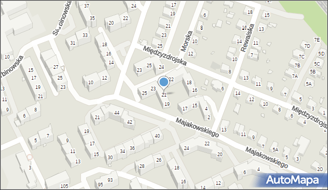 Wrocław, Majakowskiego Włodzimierza, 21, mapa Wrocławia