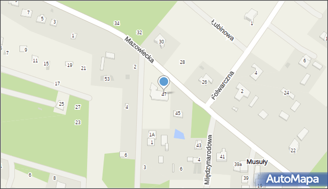 Wycinki Osowskie, Mazowiecka, 47, mapa Wycinki Osowskie