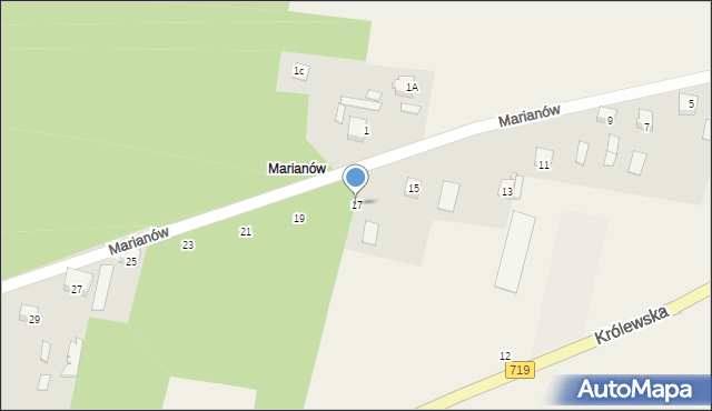 Wygoda, Marianów, 17, mapa Wygoda