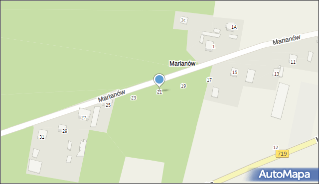Wygoda, Marianów, 21, mapa Wygoda