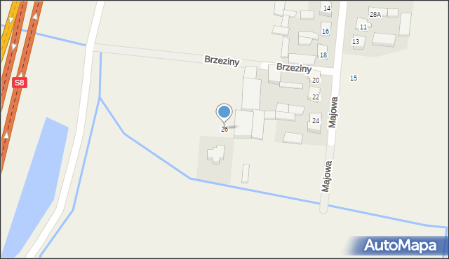 Wypędy, Majowa, 26, mapa Wypędy