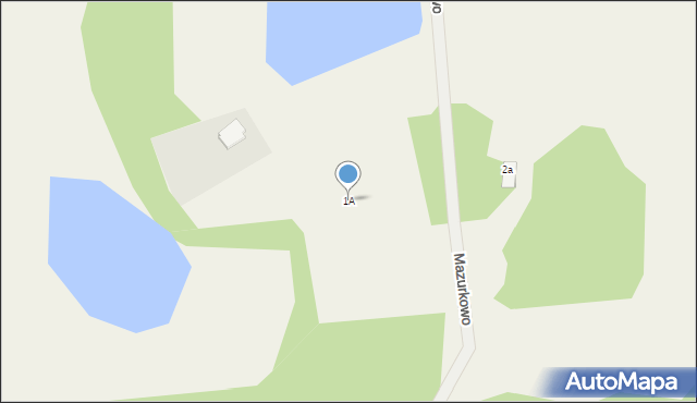 Wyskok, Mazurkowo, 1A, mapa Wyskok