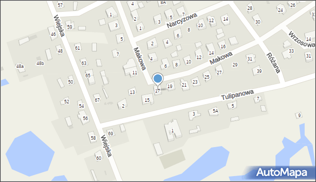 Występ, Makowa, 17, mapa Występ