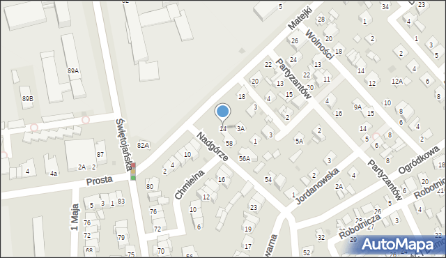 Wyszków, Matejki Jana, 14, mapa Wyszków