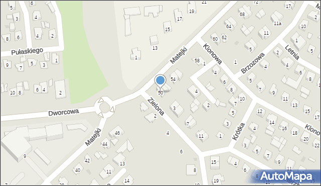 Wyszków, Matejki Jana, 50, mapa Wyszków