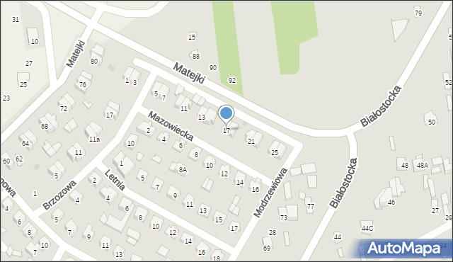 Wyszków, Mazowiecka, 17, mapa Wyszków