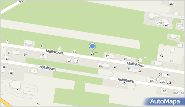 Żabieniec, Malinkowa, 15, mapa Żabieniec