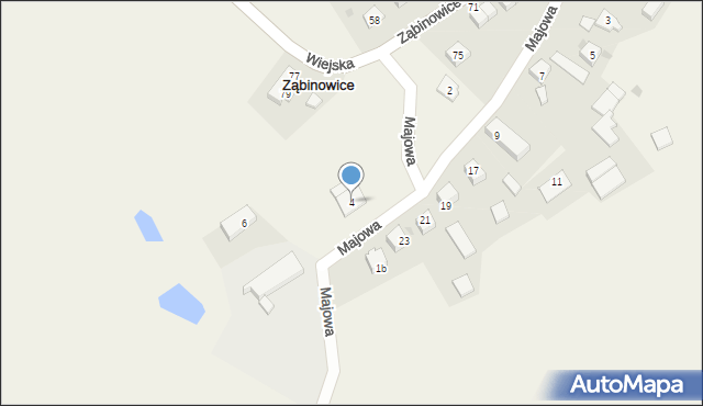 Ząbinowice, Majowa, 4, mapa Ząbinowice