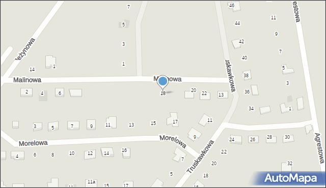 Ząbkowice Śląskie, Malinowa, 18, mapa Ząbkowice Śląskie