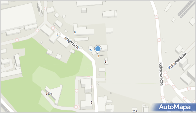 Zabrze, Majnusza Pawła, 3, mapa Zabrza