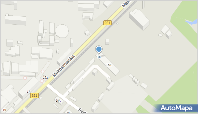 Zabrze, Makoszowska, 16, mapa Zabrza