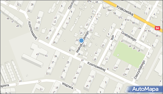 Zabrze, Makuszyńskiego Kornela, 27, mapa Zabrza