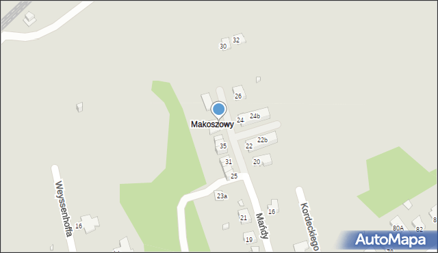 Zabrze, Mańdy Jakuba, ks., 39, mapa Zabrza