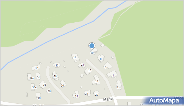 Zabrze, Madei Józefa, ks., 10, mapa Zabrza