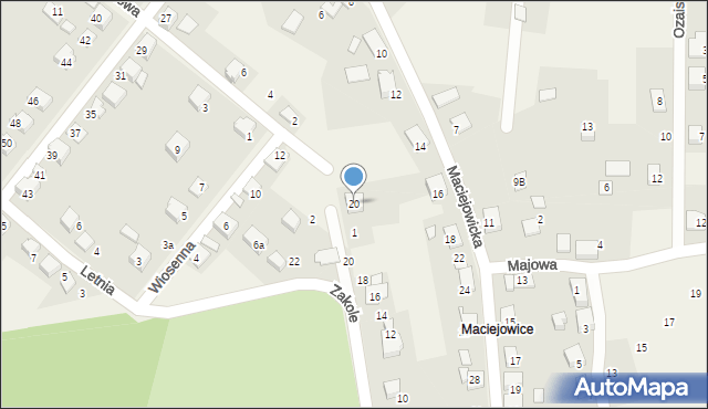 Zabrzeg, Maciejowicka, 20, mapa Zabrzeg