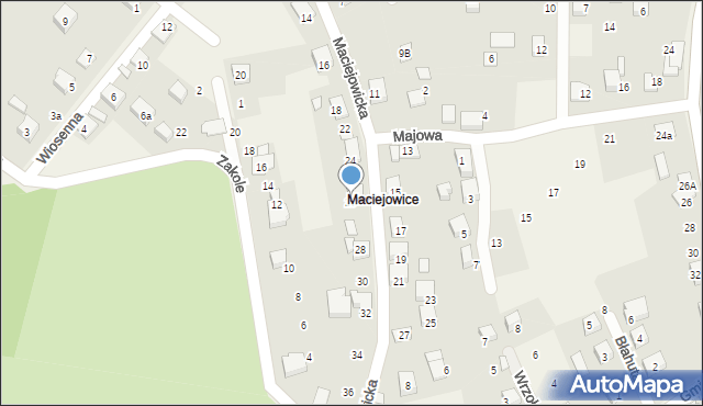 Zabrzeg, Maciejowicka, 26, mapa Zabrzeg