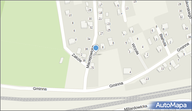 Zabrzeg, Maciejowicka, 29, mapa Zabrzeg