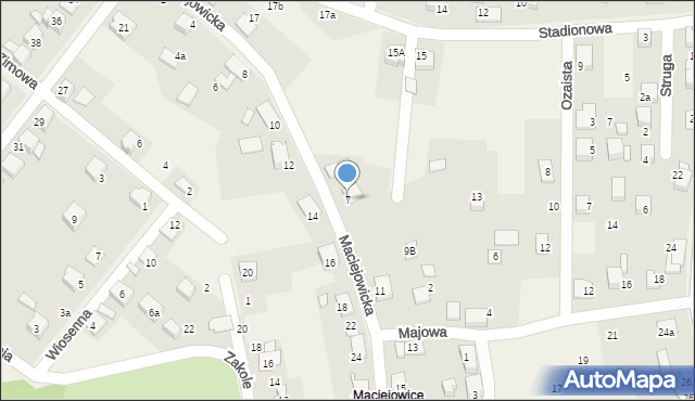 Zabrzeg, Maciejowicka, 7, mapa Zabrzeg