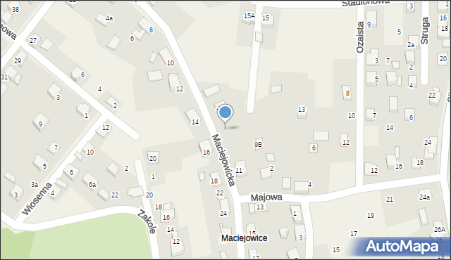 Zabrzeg, Maciejowicka, 9, mapa Zabrzeg