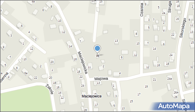 Zabrzeg, Maciejowicka, 9B, mapa Zabrzeg