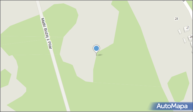 Żagań, Matki Bożej z Pilar, 1, mapa Żagań