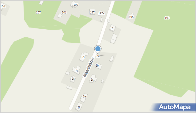 Zagościniec, Matysiaków, 2a, mapa Zagościniec