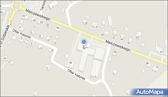 Zakliczyn, Malczewskiego Jacka, 56, mapa Zakliczyn