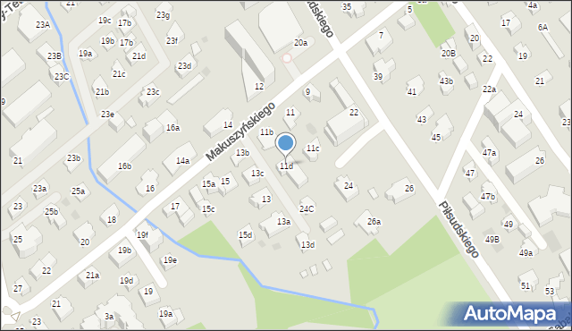 Zakopane, Makuszyńskiego Kornela, 11d, mapa Zakopanego