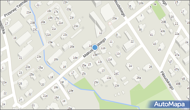 Zakopane, Makuszyńskiego Kornela, 13b, mapa Zakopanego