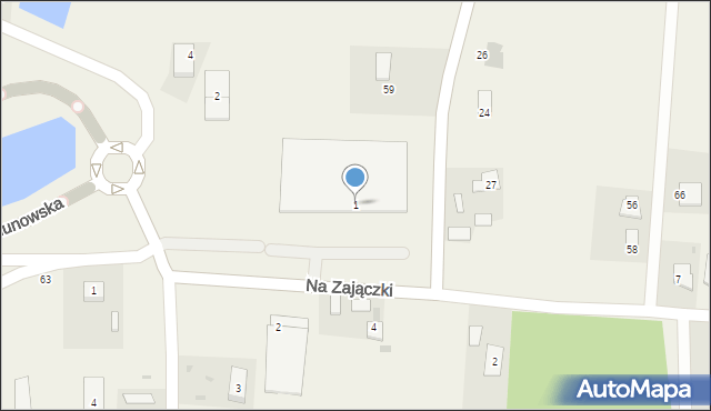 Załuski, Mazowiecka, 1, mapa Załuski