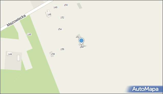 Załuski, Mazowiecka, 194, mapa Załuski