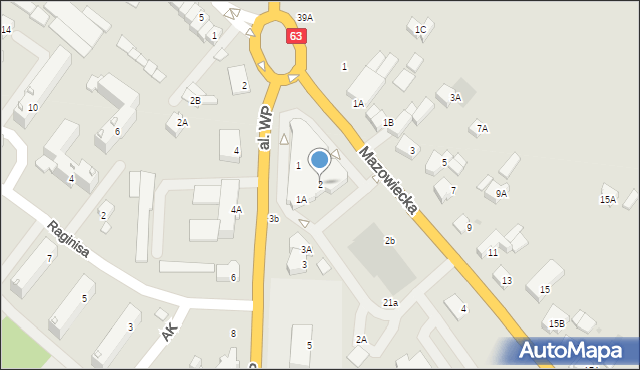 Zambrów, Mazowiecka, 2, mapa Zambrów