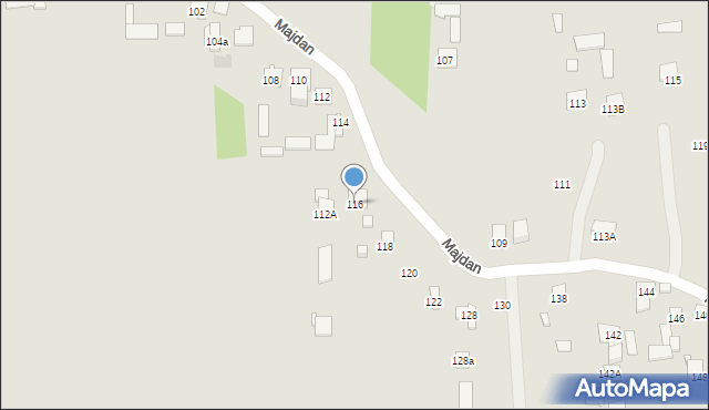 Zamość, Majdan, 116, mapa Zamościa