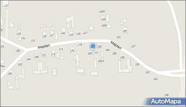 Zamość, Majdan, 180A, mapa Zamościa