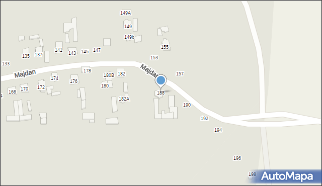 Zamość, Majdan, 188, mapa Zamościa