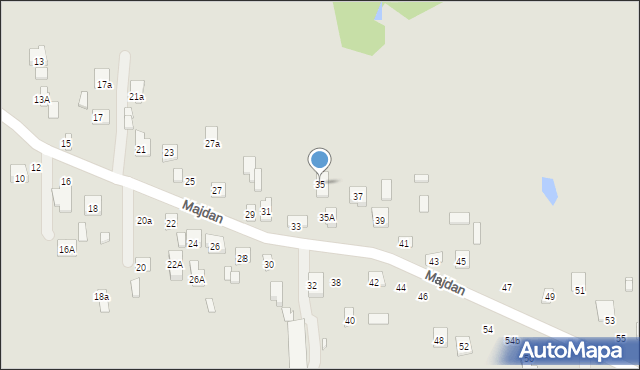 Zamość, Majdan, 35, mapa Zamościa