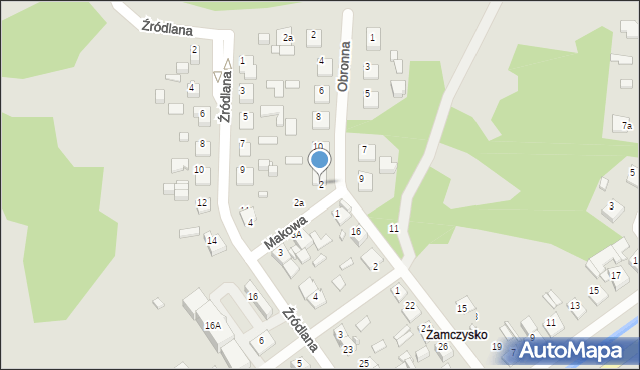 Zamość, Makowa, 2, mapa Zamościa