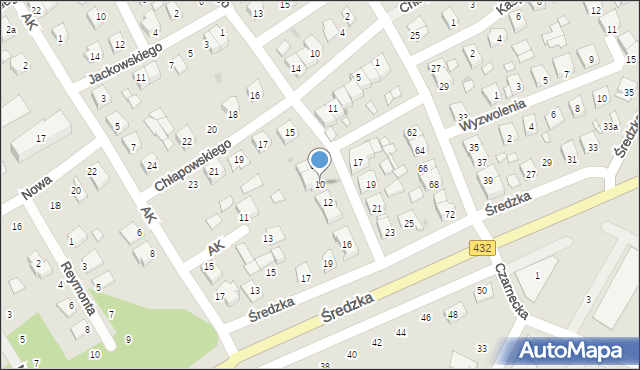 Zaniemyśl, Marcinkowskiego, 10, mapa Zaniemyśl