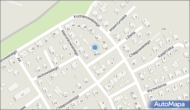 Zaniemyśl, Marcinkowskiego, 15, mapa Zaniemyśl