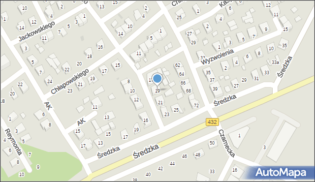 Zaniemyśl, Marcinkowskiego, 19, mapa Zaniemyśl