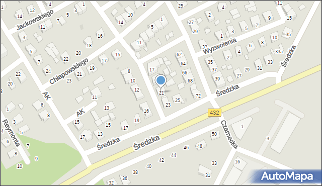 Zaniemyśl, Marcinkowskiego, 21, mapa Zaniemyśl