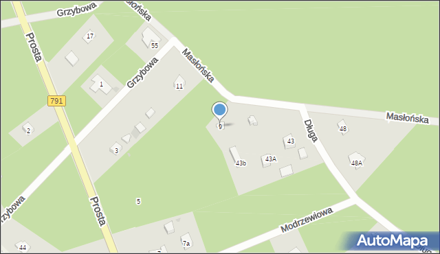 Żarki-Letnisko, Masłońska, 9, mapa Żarki-Letnisko