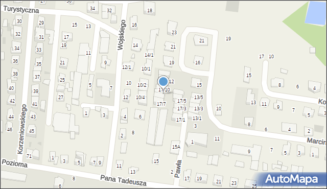 Zaścianki, Marcina, 17/9, mapa Zaścianki