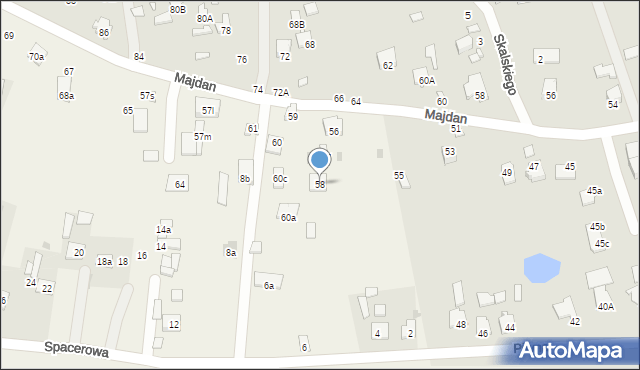 Zawadówka, Majdan, 57e, mapa Zawadówka