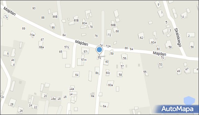 Zawadówka, Majdan, 57k, mapa Zawadówka