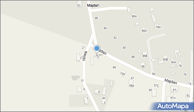 Zawadówka, Majdan, 57z, mapa Zawadówka