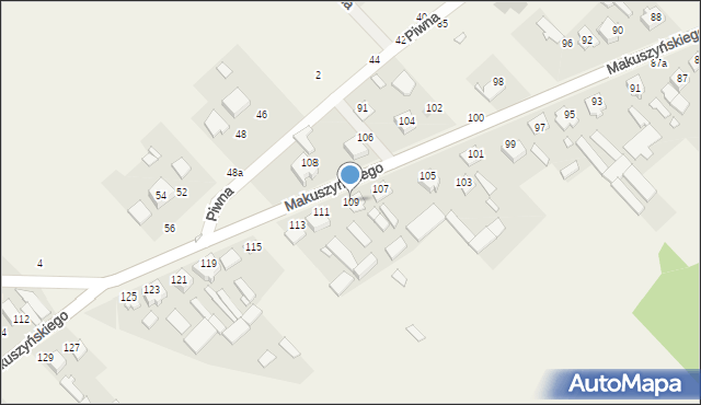 Zawady, Makuszyńskiego Kornela, 109, mapa Zawady