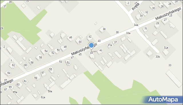 Zawady, Makuszyńskiego Kornela, 43, mapa Zawady